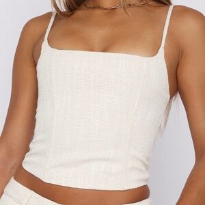 White Fox boutique- Head Rush Bustier Cream